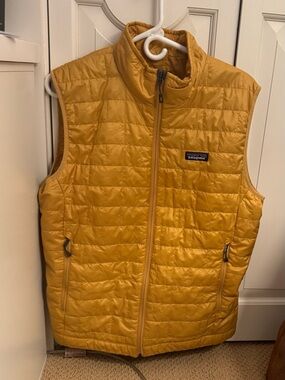 Patagonia Men’s Yellow Quilted Packable Vest